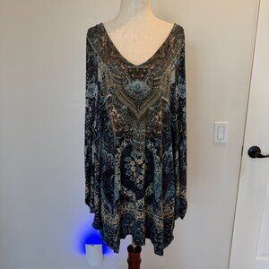 CAMILLA Short Kaftan - OS | Limited Edition Print w/Crystals